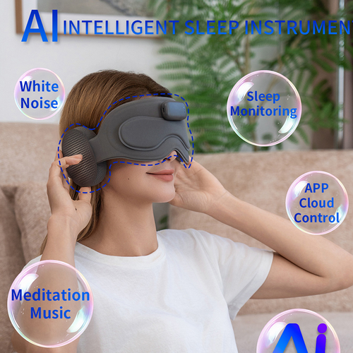 Sleep Mask Pro blackout sleep mask with built-in flat Bluetooth speakers